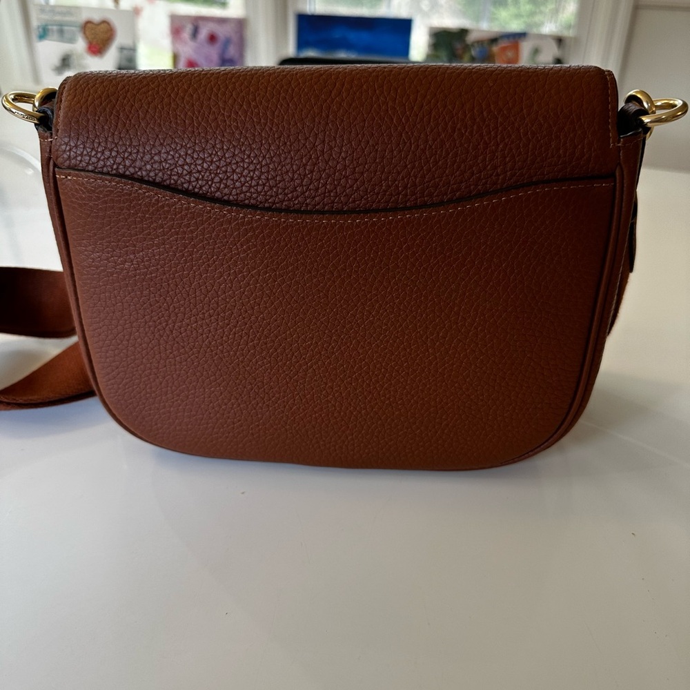 Coach Saddle Bag Purse Brown Cognac Color - Picture 2 of 5